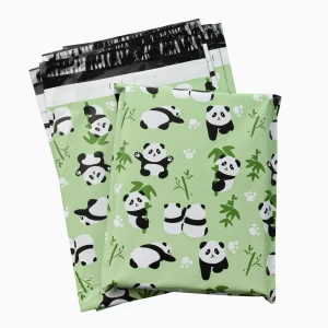 50x Designer Poly Mailers 10x13 Inch – Colorful Shipping Bags with Self Seal | Tear & Waterproof Mailing Envelopes for Packaging, Small Business & E-Commerce (Bamboo Panda)