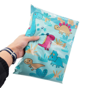 Flat Mailer 100x Designer Poly Mailers 10x13 Inch Dinosaur – Colorful Shipping Bags with Self Seal | Tear & Waterproof Mailing Envelopes for Packaging, Small Business & E-Commerce