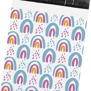 50x Designer Poly Mailers 10x13 Inch – Colorful Shipping Bags with Self Seal | Tear & Waterproof Mailing Envelopes for Packaging, Small Business & E-Commerce (Rainbow)