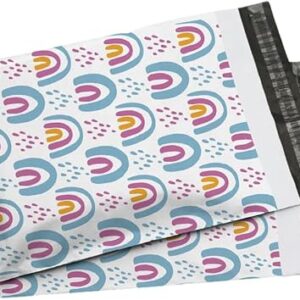 Flat Mailer  100x Designer Poly Mailers 10x13 Inch Rainbow  – Colorful Shipping Bags with Self Seal | Tear & Waterproof Mailing Envelopes for Packaging, Small Business & E-Commerce