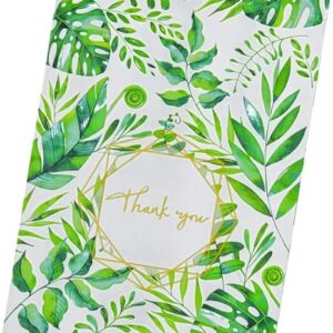 50x Poly Mailers 10x13 Inch Mailing Bags Colorful Thank You Designs with Self Seal Tear & Waterproof Shipping Envelopes for Packaging, Small Business & E-Commerce (Tropical Leaves Thank You)