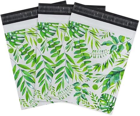 50x Poly Mailers 10x13 Inch Mailing Bags Colorful Thank You Designs with Self Seal Tear & Waterproof Shipping Envelopes for Packaging, Small Business & E-Commerce (Tropical Leaves Thank You) - Image 5