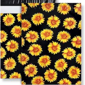 50x Designer Poly Mailers 10x13 Inch – Colorful Shipping Bags with Self Seal | Tear & Waterproof Mailing Envelopes for Packaging, Small Business & E-Commerce (Sunflower)